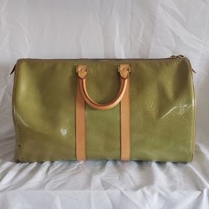 Authentic Louis Vuitton Vernis Keepall Duffle Bag